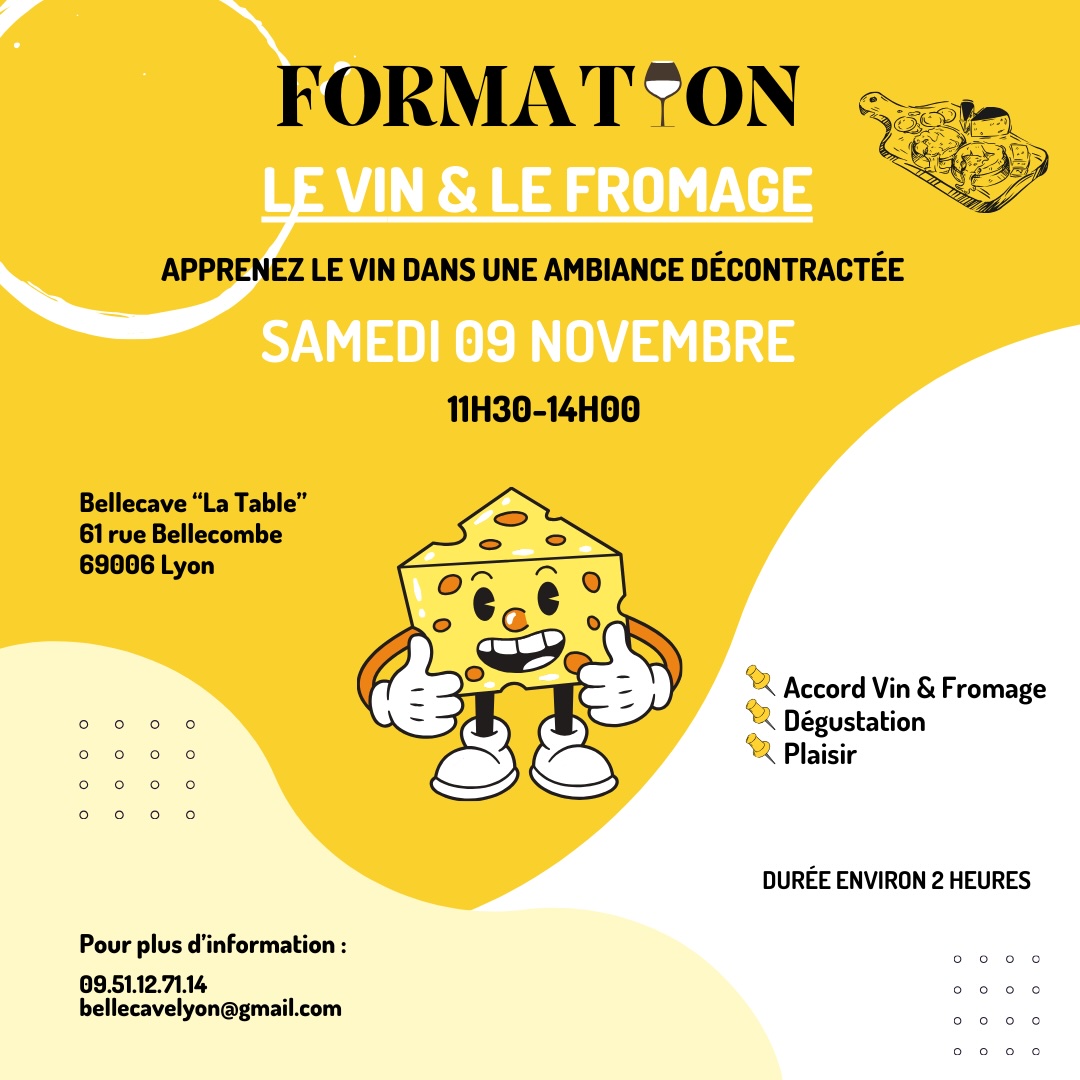 Samedi 9 Novembre : Le Vin & Le Fromage