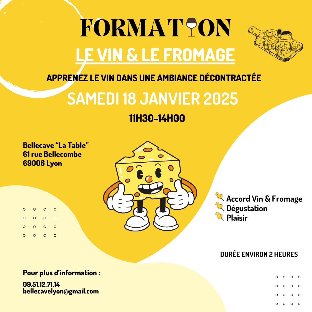 Samedi 18 Janvier : Le Vin & Le Fromage