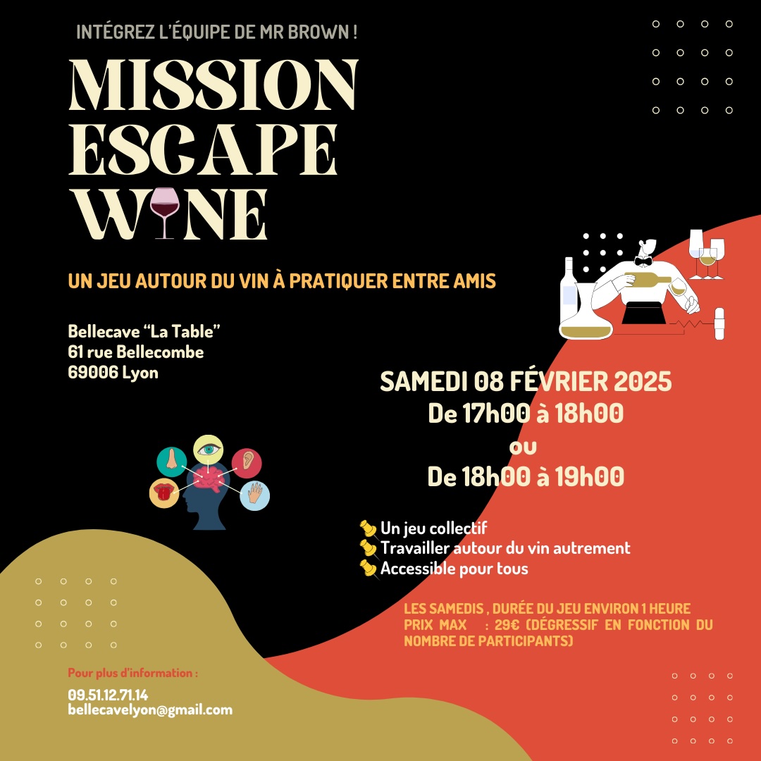 Samedi 08 Février 2025 : Escape Wine