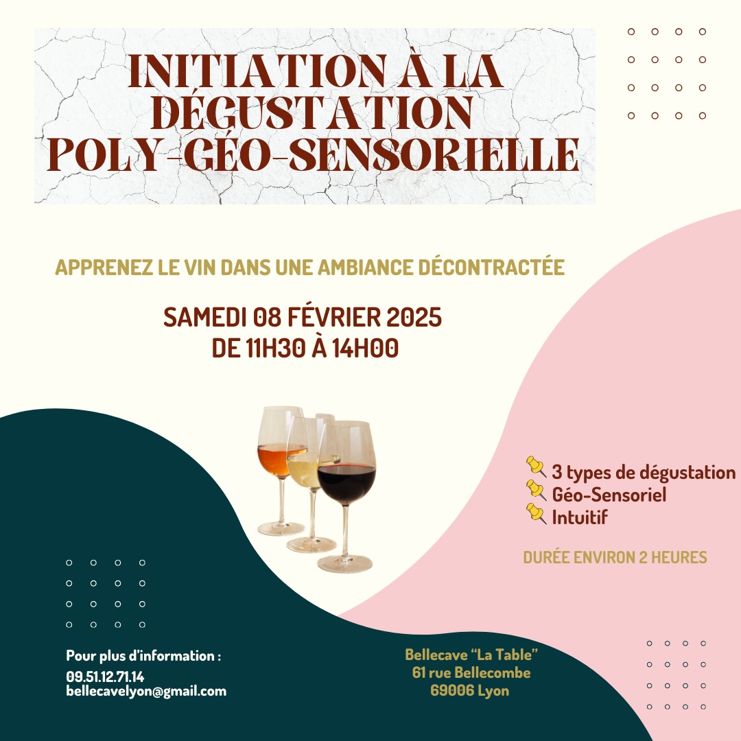 Samedi 08 Février 2025 : Initiation à la Dégustation Poly Géo Sensorielle